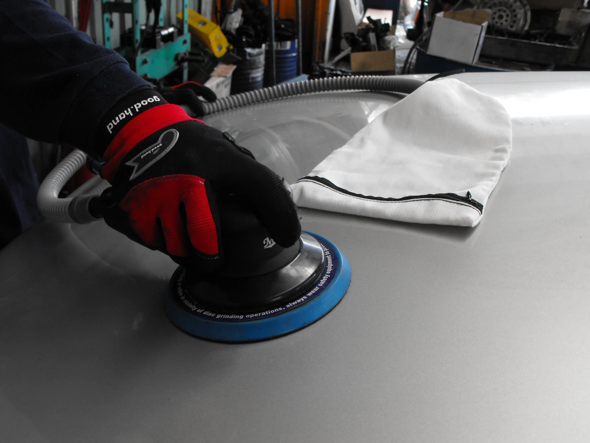 Master Palm 6-in Heavy Duty Dual Action Orbital Palm Sander with Dust Collector - 57620 - USD $280 - Master Palm Pneumatic