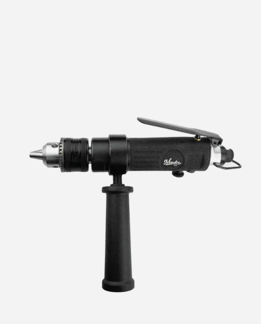 Master Palm Industrial 1/2" Straight Inline Air Drill, side Handle Reversible Air Drill with Keyed Jacobs Chuck - 21470 - USD $250 - Master Palm Pneumatic