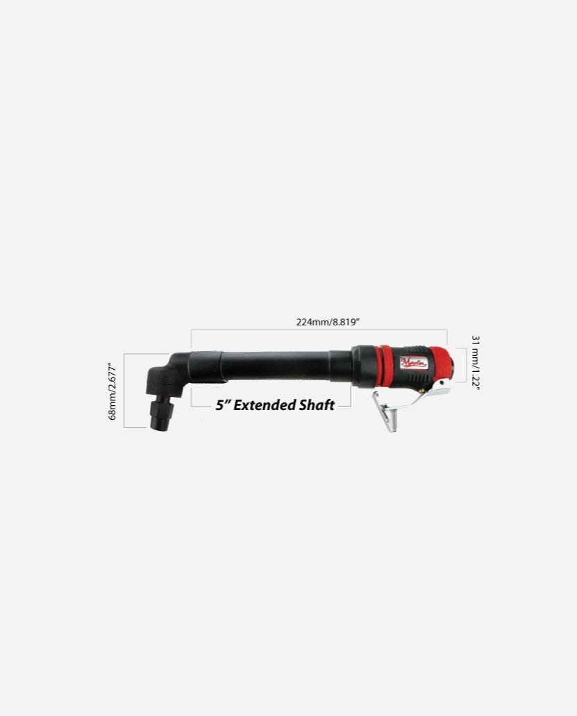Master Palm 38390 Industrial 90 Degree right Angle Die Grinder with 5" Extension Shaft, 20000 Rpm - 38390 - USD $298.6 - Master Palm Pneumatic